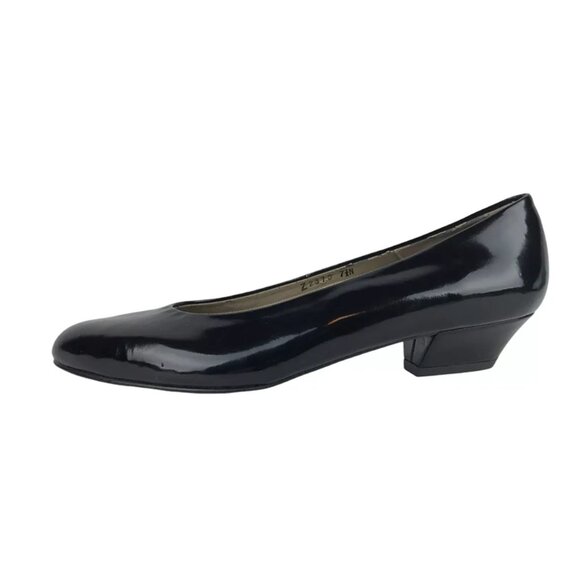 Florsheim Womens Comfortech Black Pointed‎ Toe Block Pump Heel Size US 7.5 N - Picture 2 of 10